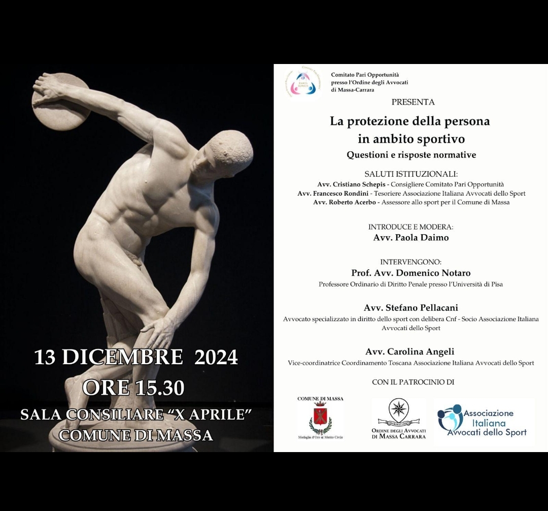 La protezione della persona in ambito sportivo- questioni e risposte normative;