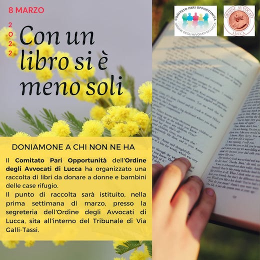 CON UN LIBRO SI E' MENO SOLI